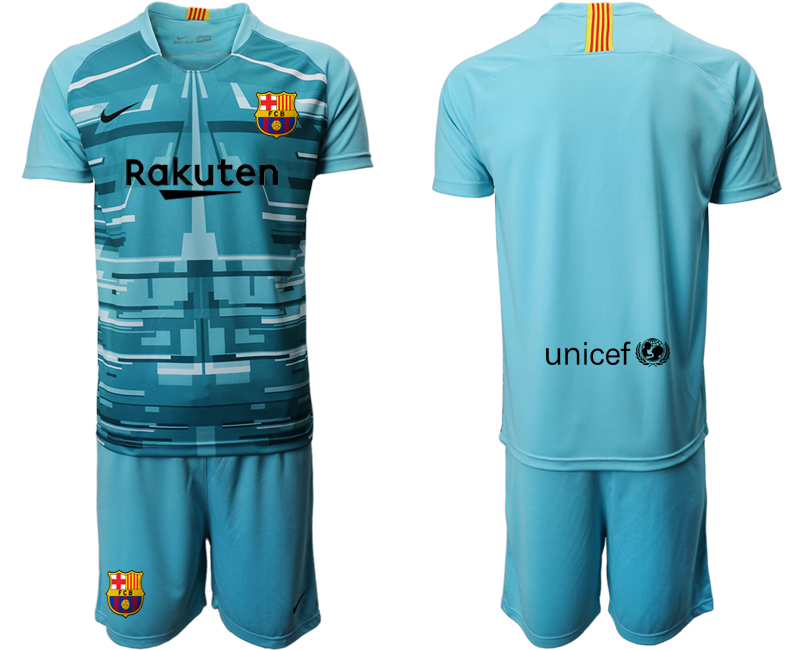 Men 2020-2021 club Barcelona blue goalkeeper Soccer Jerseys->barcelona jersey->Soccer Club Jersey
